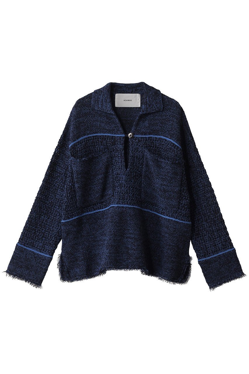 【アダワス/ADAWAS】のペーパーヤーン ポロシャツ 人気、トレンドファッション・服の通販 founy(ファニー) 　ファッション　Fashion　レディースファッション　Fashion for Women　トップス・カットソー　Cut & Sew Tops　シャツ・ブラウス・オフィスカジュアル　Elegant Blouses & Button-Ups　ポロシャツ・きれいめカジュアル　Smart-Casual Polo Tops　フリンジ　Fringe, Tassel　ポケット　Pocket, Pocket Detail　ポロシャツ　Polo Shirt, Collared Tee　マキシ　Maxi, Full Length　夏　Summer　春　Spring　S/S・春夏　SS, Spring/Summer, Warm Season　 other-1|ID: prp329100004358331 ipo3291000000035690485