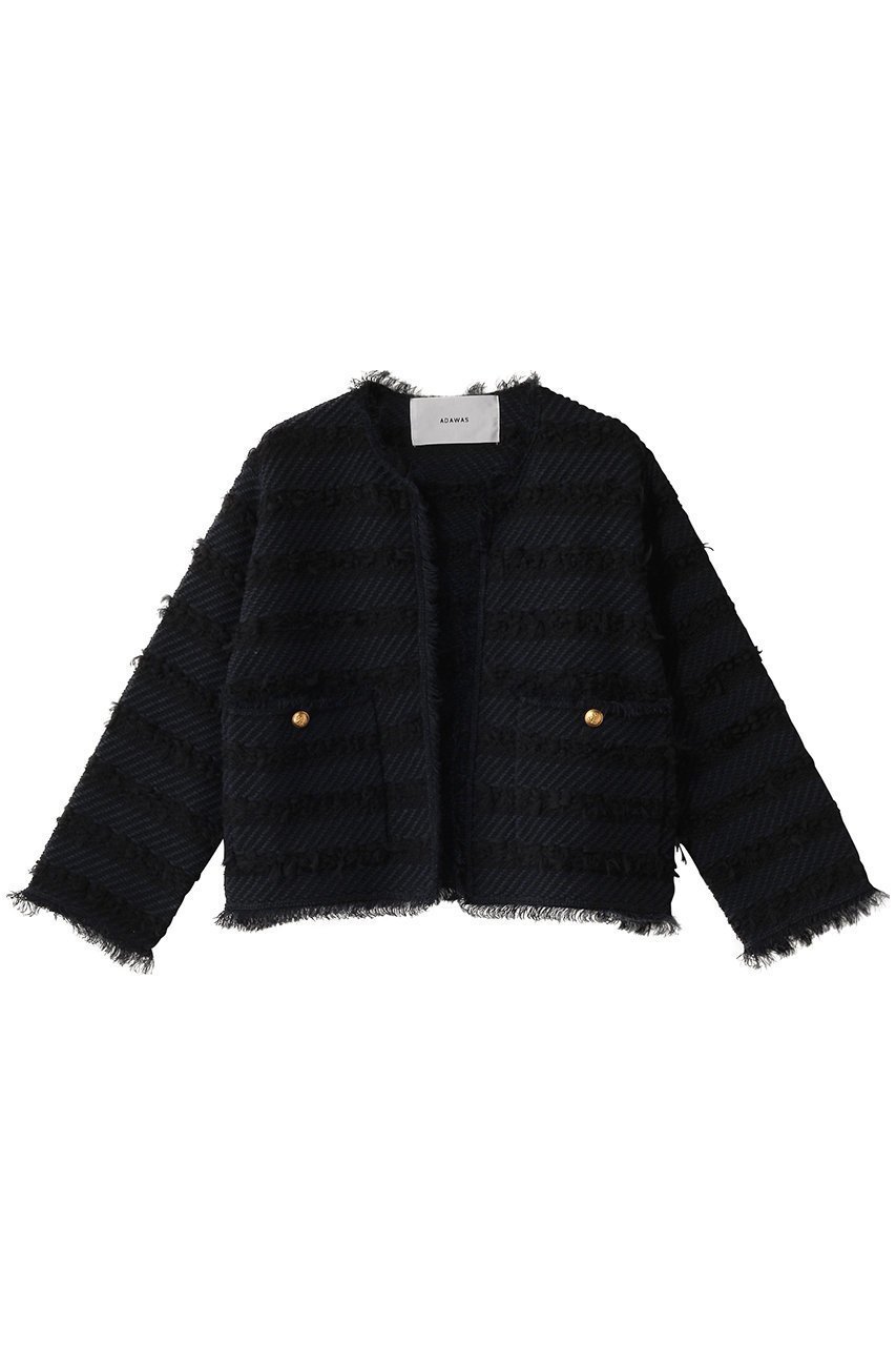 【アダワス/ADAWAS】のライト ツイード ジャケット インテリア・キッズ・メンズ・レディースファッション・服の通販 founy(ファニー) 　ファッション　Fashion　レディースファッション　Fashion for Women　アウター　Coat / Outerwear Collection　レディースジャケット・軽アウター　Jackets　オケージョン　Occasion Wear　サマー　Summer, Summer Style　ジャケット　Jacket, Outerwear　ツイード　Twill, Twill Weave　ポケット　Pocket, Pocket Detail　ミッドナイト|ID: prp329100004358334 ipo3291000000032915937
