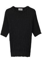 【アダワス/ADAWAS】のプリーツ ニット クルーネックトップス ブラック|ID: prp329100004358335 ipo3291000000032952842