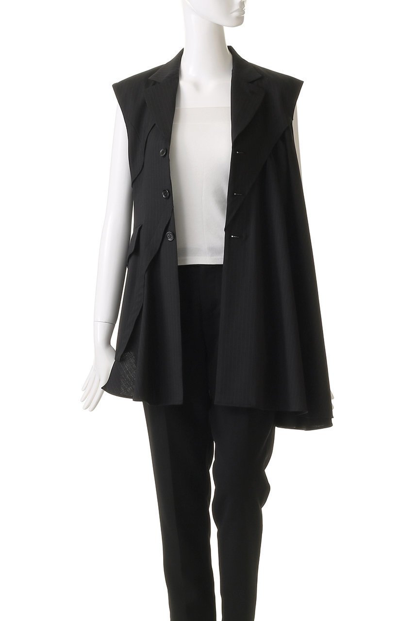 【チカ キサダ/CHIKA KISADA】のアシンメトリー ドレープ ベスト 人気、トレンドファッション・服の通販 founy(ファニー) 　ファッション　Fashion　レディースファッション　Fashion for Women　アウター　Coat / Outerwear Collection　レディースジャケット・軽アウター　Jackets　アシンメトリー　Asymmetrical Style　シンプル　Simple, Minimal　ジャケット　Jacket, Outerwear　ドレープ　Drape, Draping Fabric　ベスト　Vest, Waistcoat　other-7|ID: prp329100004358341 ipo3291000000032915342