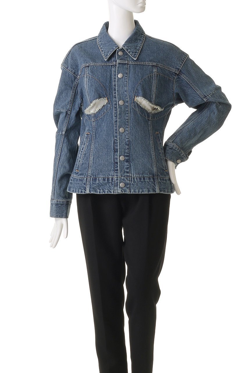 【チカ キサダ/CHIKA KISADA】のコットン デニムジャケット 人気、トレンドファッション・服の通販 founy(ファニー) 　ファッション　Fashion　レディースファッション　WOMEN　アウター　Coat Outerwear　ジャケット　Jackets　ブルゾン　Blouson/Jackets　デニムジャケット　Denim Jackets　クラシック　Classic　ジャケット　Jacket　スタイリッシュ　Stylish　デニム　Denim　フィット　Fit　ブルゾン　Blouson　ヴィンテージ　Vintage　other-2|ID: prp329100004358342 ipo3291000000031343218