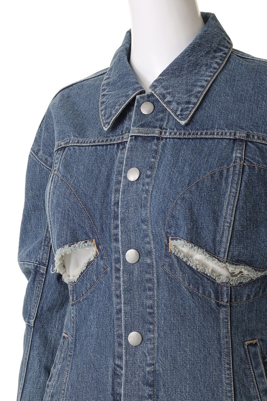 【チカ キサダ/CHIKA KISADA】のコットン デニムジャケット 人気、トレンドファッション・服の通販 founy(ファニー) 　ファッション　Fashion　レディースファッション　WOMEN　アウター　Coat Outerwear　ジャケット　Jackets　ブルゾン　Blouson/Jackets　デニムジャケット　Denim Jackets　クラシック　Classic　ジャケット　Jacket　スタイリッシュ　Stylish　デニム　Denim　フィット　Fit　ブルゾン　Blouson　ヴィンテージ　Vintage　other-5|ID: prp329100004358342 ipo3291000000031343221