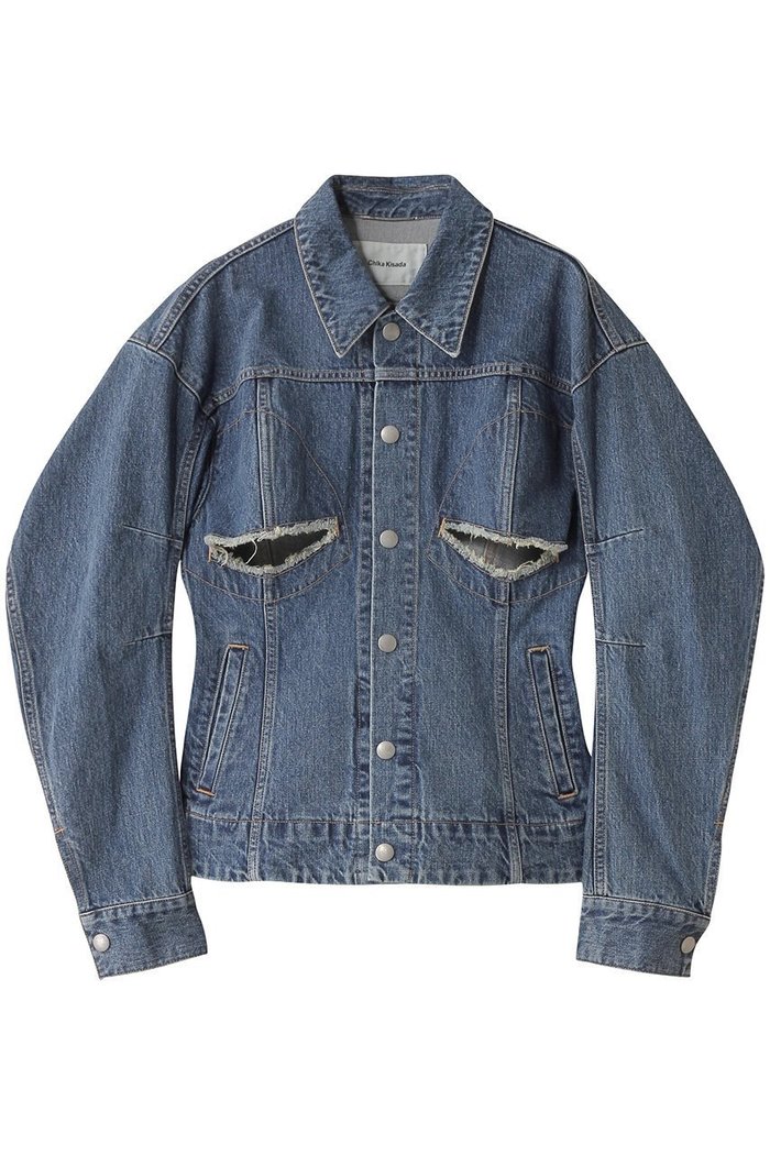 【チカ キサダ/CHIKA KISADA】のコットン デニムジャケット インテリア・キッズ・メンズ・レディースファッション・服の通販 founy(ファニー) https://founy.com/ ファッション Fashion レディースファッション Fashion for Women アウター Coat / Outerwear Collection レディースジャケット・軽アウター Jackets ブルゾンジャケット・スポーティアウター Blouson Jackets デニムジャケット / カジュアルアウター Denim Jackets クラシック Classic, Timeless Style ジャケット Jacket, Outerwear スタイリッシュ Stylish, Fashionable デニム Denim, Jeans Material フィット Fit, Slim Fit ブルゾン Blouson, Bomber Jacket ヴィンテージ Vintage Style |ID: prp329100004358342 ipo3291000000034956606
