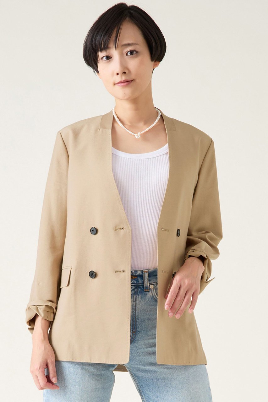 【マルティニーク/martinique】のノーカラージャケット(セットアップ可) 人気、トレンドファッション・服の通販 founy(ファニー) 　ファッション　Fashion　レディースファッション　Fashion for Women　アウター　Coat / Outerwear Collection　レディースジャケット・軽アウター　Jackets　ノーカラージャケット / シンプル上品コーデ　Collarless Jackets　おすすめ　Recommended / Our Picks　シンプル　Simple, Minimal　ジャケット　Jacket, Outerwear　セットアップ　Set-Up, Coordinated Outfit　デニム　Denim, Jeans Material　フロント　Front, Front Design　リラックス　Relax, Relaxed Fit　軽量　Lightweight, Ultra Light　 other-1|ID: prp329100004358356 ipo3291000000035042071