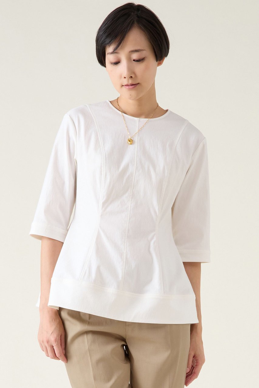 【マルティニーク/martinique】のハイストレッチブラウス(セットアップ可) 人気、トレンドファッション・服の通販 founy(ファニー) 　ファッション　Fashion　レディースファッション　Fashion for Women　トップス・カットソー　Cut & Sew Tops　シャツ・ブラウス・オフィスカジュアル　Elegant Blouses & Button-Ups　おすすめ　Recommended / Our Picks　ショート　Short, Short Length　ストレッチ　Stretch, Stretchy Fabric　スリーブ　Sleeve, Long Sleeve / Short Sleeve　セットアップ　Set-Up, Coordinated Outfit　バランス　Balance, Style Balance　フィット　Fit, Slim Fit　フェミニン　Feminine, Girly　フレア　Flare, Flared　半袖　Short Sleeve, Half Sleeve　 other-1|ID: prp329100004358357 ipo3291000000035041624