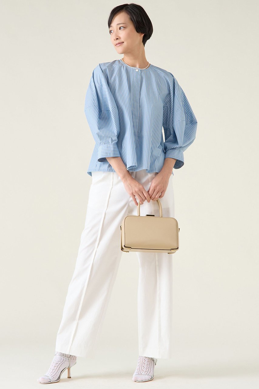 【マルティニーク/martinique】のストレッチタイプライターブラウス 人気、トレンドファッション・服の通販 founy(ファニー) 　ファッション　Fashion　レディースファッション　Fashion for Women　トップス・カットソー　Cut & Sew Tops　シャツ・ブラウス・オフィスカジュアル　Elegant Blouses & Button-Ups　おすすめ　Recommended / Our Picks　なめらか　Smooth, Silky Texture　シンプル　Simple, Minimal　ストライプ　Stripe, Striped Pattern　ストレッチ　Stretch, Stretchy Fabric　スリーブ　Sleeve, Long Sleeve / Short Sleeve　デニム　Denim, Jeans Material　フェミニン　Feminine, Girly　ロング　Long, Long-Length　other-3|ID: prp329100004358358 ipo3291000000032855770