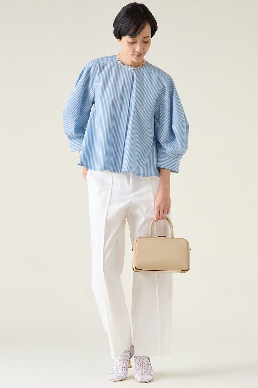 【マルティニーク/martinique】のストレッチタイプライターブラウス 人気、トレンドファッション・服の通販 founy(ファニー) 　ファッション　Fashion　レディースファッション　Fashion for Women　トップス・カットソー　Cut & Sew Tops　シャツ・ブラウス・オフィスカジュアル　Elegant Blouses & Button-Ups　おすすめ　Recommended / Our Picks　なめらか　Smooth, Silky Texture　シンプル　Simple, Minimal　ストライプ　Stripe, Striped Pattern　ストレッチ　Stretch, Stretchy Fabric　スリーブ　Sleeve, Long Sleeve / Short Sleeve　デニム　Denim, Jeans Material　フェミニン　Feminine, Girly　ロング　Long, Long-Length　other-4|ID: prp329100004358358 ipo3291000000032855775