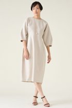 【マルティニーク/martinique】のラメリネンコクーンワンピース ベージュ|ID: prp329100004358360 ipo3291000000032858254