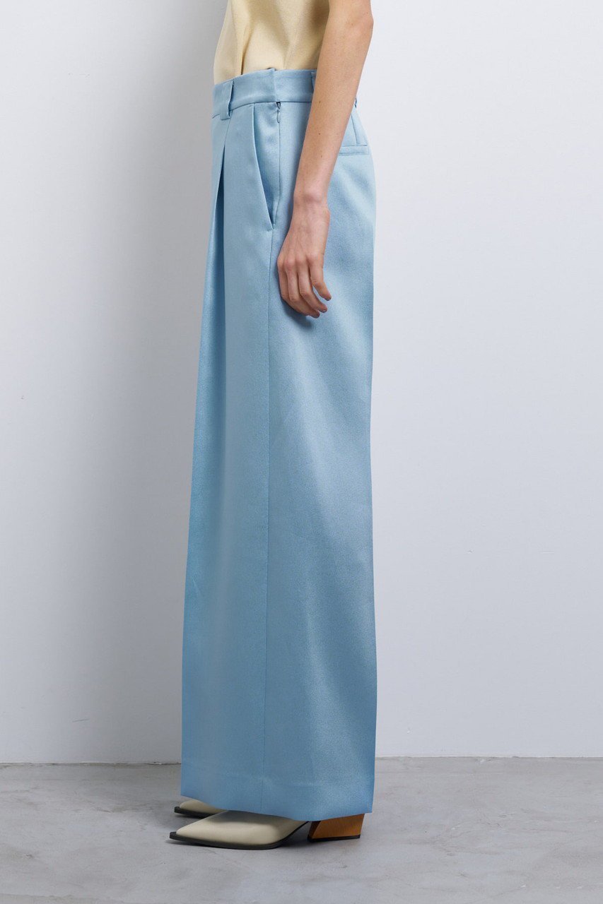 【ランバン オン ブルー/LANVIN en Bleu】のシルキーダブルクロスストレートワイドパンツ 人気、トレンドファッション・服の通販 founy(ファニー) 　ファッション　Fashion　レディースファッション　Fashion for Women　パンツ　Pants & Trousers　なめらか　Smooth, Silky Texture　シルキー　Silky, Smooth Texture　ストレート　Straight, Straight Cut　ワイド　Wide, Wide Fit　エレガント 上品　Elegant　other-8|ID: prp329100004358361 ipo3291000000035629794