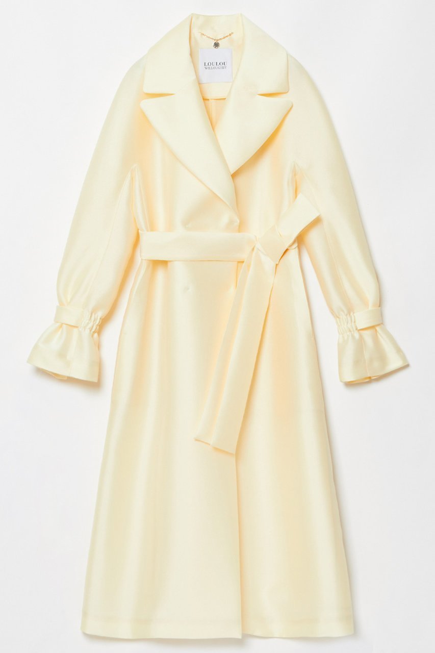 【アルアバイル/allureville】の【LOULOU WILLOUGHBY】シルキーダブルクロスドレスコート 人気、トレンドファッション・服の通販 founy(ファニー) 　ファッション　Fashion　レディースファッション　Fashion for Women　アウター　Coat / Outerwear Collection　コート・ロングコート・ピーコート　Long Coats, Peacoats & More　ワンピース　Dresses　フォーマル・パーティードレス・結婚式用ドレス　Elegant & Casual Dresses　エレガント 上品　Elegant　ドレス　Dress, One-Piece　ロング　Long, Long-Length　再入荷　Restock / Back in Stock　 other-1|ID: prp329100004358371 ipo3291000000032705568