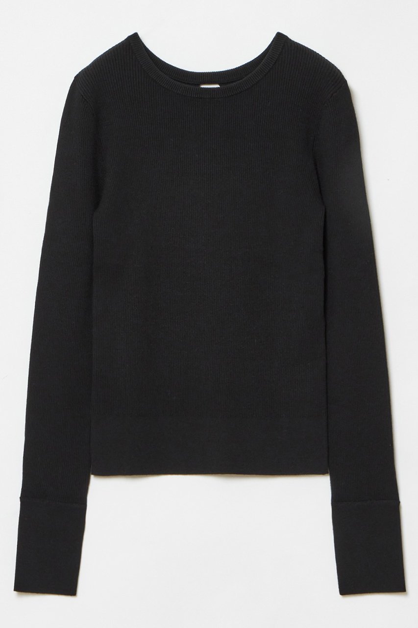 【アルアバイル/allureville】の【LOULOU WILLOUGHBY】2WAY RIB プルオーバー インテリア・キッズ・メンズ・レディースファッション・服の通販 founy(ファニー) 　ファッション　Fashion　レディースファッション　Fashion for Women　トップス・カットソー　Cut & Sew Tops　ニット　Knit Tops & Sweaters　カジュアルプルオーバー・ニットトップス　Pullovers & Knit Tops / Casual Pullovers　シンプル　Simple, Minimal　フィット　Fit, Slim Fit　再入荷　Restock / Back in Stock　ブラック|ID: prp329100004358373 ipo3291000000032705605