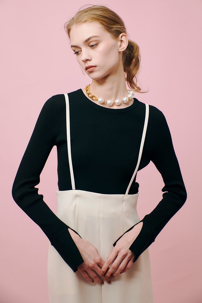 【アルアバイル/allureville】の【LOULOU WILLOUGHBY】2WAY RIB プルオーバー 人気、トレンドファッション・服の通販 founy(ファニー) 　ファッション　Fashion　レディースファッション　Fashion for Women　トップス・カットソー　Cut & Sew Tops　ニット　Knit Tops & Sweaters　カジュアルプルオーバー・ニットトップス　Pullovers & Knit Tops / Casual Pullovers　シンプル　Simple, Minimal　フィット　Fit, Slim Fit　再入荷　Restock / Back in Stock　other-5|ID: prp329100004358373 ipo3291000000032705609