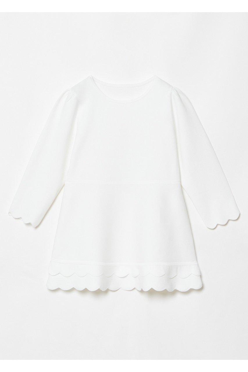 【アルアバイル/allureville】の【LOULOU WILLOUGHBY】スカラッププルオーバー インテリア・キッズ・メンズ・レディースファッション・服の通販 founy(ファニー) 　ファッション　Fashion　レディースファッション　Fashion for Women　トップス・カットソー　Cut & Sew Tops　ニット　Knit Tops & Sweaters　カジュアルプルオーバー・ニットトップス　Pullovers & Knit Tops / Casual Pullovers　スカラップ　Scallop, Scalloped Edge　ティアード　Tiered, Tiered Style　デコルテ　Décolleté, Neckline　ペプラム　Peplum, Flared Hem　エレガント 上品　Elegant　再入荷　Restock / Back in Stock　オフホワイト|ID: prp329100004358374 ipo3291000000032705618