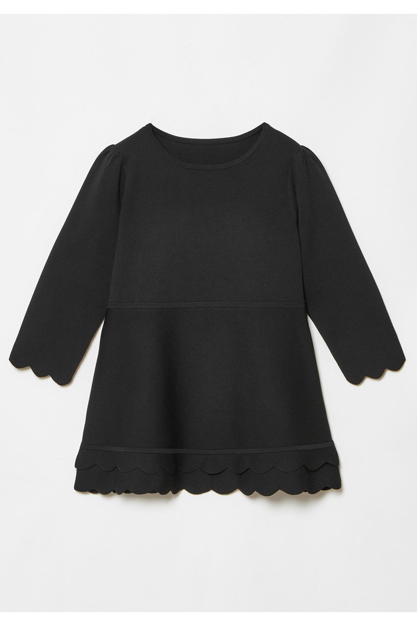 【アルアバイル/allureville】の【LOULOU WILLOUGHBY】スカラッププルオーバー インテリア・キッズ・メンズ・レディースファッション・服の通販 founy(ファニー) 　ファッション　Fashion　レディースファッション　Fashion for Women　トップス・カットソー　Cut & Sew Tops　ニット　Knit Tops & Sweaters　カジュアルプルオーバー・ニットトップス　Pullovers & Knit Tops / Casual Pullovers　スカラップ　Scallop, Scalloped Edge　ティアード　Tiered, Tiered Style　デコルテ　Décolleté, Neckline　ペプラム　Peplum, Flared Hem　エレガント 上品　Elegant　再入荷　Restock / Back in Stock　ブラック|ID: prp329100004358374 ipo3291000000032705619