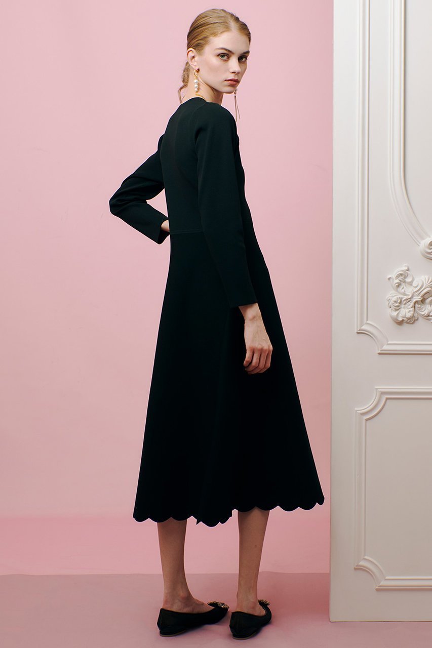 【アルアバイル/allureville】の【LOULOU WILLOUGHBY】スカラップニットワンピース 人気、トレンドファッション・服の通販 founy(ファニー) 　ファッション　Fashion　レディースファッション　Fashion for Women　ワンピース　Dresses　ニットワンピース　Knit Dresses　チュニック　Tunic Tops & Dresses　エレガント 上品　Elegant　シンプル　Simple, Minimal　スカラップ　Scallop, Scalloped Edge　チュニック　Tunic, Long Top　ロング　Long, Long-Length　再入荷　Restock / Back in Stock　other-3|ID: prp329100004358375 ipo3291000000032705638