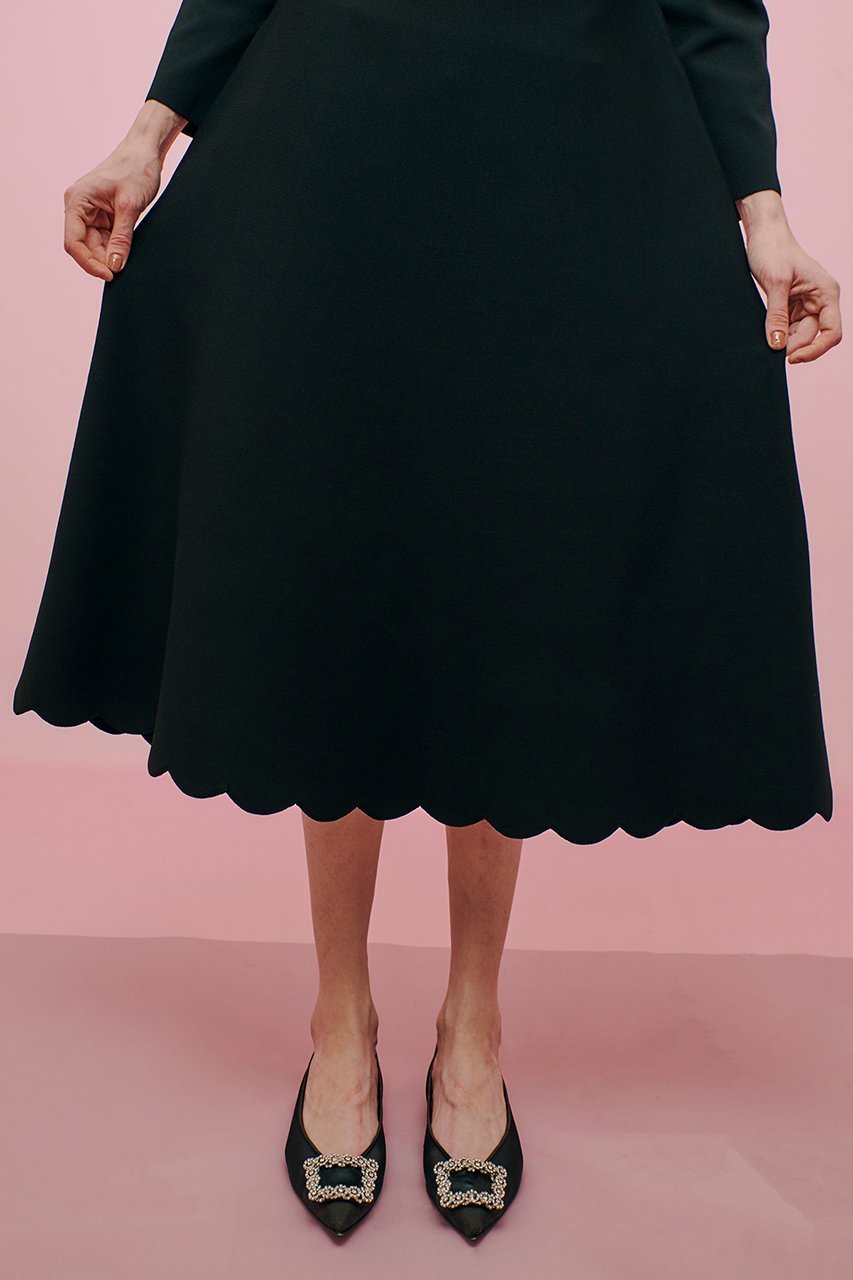 【アルアバイル/allureville】の【LOULOU WILLOUGHBY】スカラップニットワンピース 人気、トレンドファッション・服の通販 founy(ファニー) 　ファッション　Fashion　レディースファッション　Fashion for Women　ワンピース　Dresses　ニットワンピース　Knit Dresses　チュニック　Tunic Tops & Dresses　エレガント 上品　Elegant　シンプル　Simple, Minimal　スカラップ　Scallop, Scalloped Edge　チュニック　Tunic, Long Top　ロング　Long, Long-Length　再入荷　Restock / Back in Stock　other-5|ID: prp329100004358375 ipo3291000000032705640
