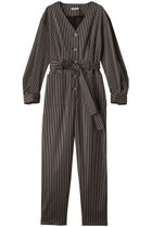 【クラネ/CLANE】のSTRIPE BIG BUTTON ALL IN ONE/オールインワン 人気、トレンドファッション・服の通販 founy(ファニー) ファッション Fashion レディースファッション Fashion for Women パンツ Pants & Trousers カットソー Cut and Sewn Top ストライプ Stripe, Striped Pattern フロント Front, Front Design マニッシュ Mannish, Boyish thumbnail BLACK|ID: prp329100004358379 ipo3291000000032929388