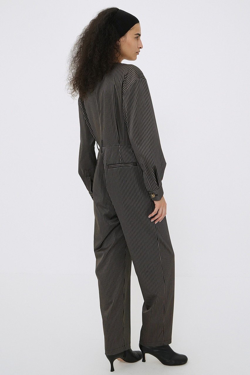 【クラネ/CLANE】のSTRIPE BIG BUTTON ALL IN ONE/オールインワン 人気、トレンドファッション・服の通販 founy(ファニー) 　ファッション　Fashion　レディースファッション　Fashion for Women　パンツ　Pants & Trousers　カットソー　Cut and Sewn Top　ストライプ　Stripe, Striped Pattern　フロント　Front, Front Design　マニッシュ　Mannish, Boyish　other-8|ID: prp329100004358379 ipo3291000000032929459