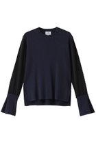 【ランバン オン ブルー/LANVIN en Bleu】のシアースリーブコンビニット ネイビー|ID: prp329100004358390 ipo3291000000032946547