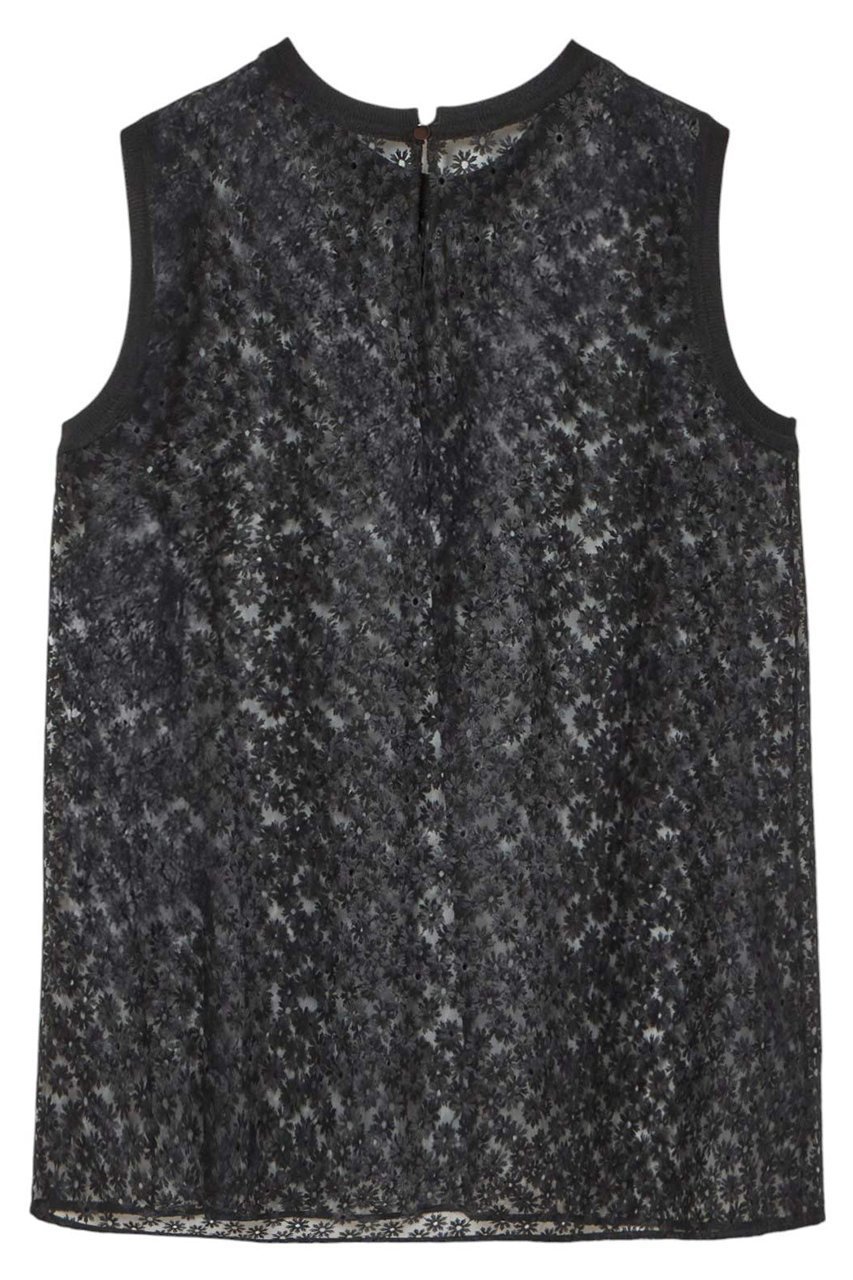 【アナイ/ANAYI】のフラワー刺繍ノースリーブブラウス 人気、トレンドファッション・服の通販 founy(ファニー) 　ファッション　Fashion　レディースファッション　Fashion for Women　トップス・カットソー　Cut & Sew Tops　キャミソール&ノースリーブ　Camisoles & Sleeveless Tops　シャツ・ブラウス・オフィスカジュアル　Elegant Blouses & Button-Ups　おすすめ　Recommended / Our Picks　アイレット　Eyelet Lace　ギャザー　Gathered, Ruffled　チュール　Tulip, Tulip Motif　ドッキング　Docking, Mixed Material　ノースリーブ　Sleeveless, No-Sleeve　フェミニン　Feminine, Girly　フラワー　Flower, Floral　モチーフ　Motif, Design Theme　ランダム　Random, Irregular　再入荷　Restock / Back in Stock　other-2|ID: prp329100004358397 ipo3291000000032849051