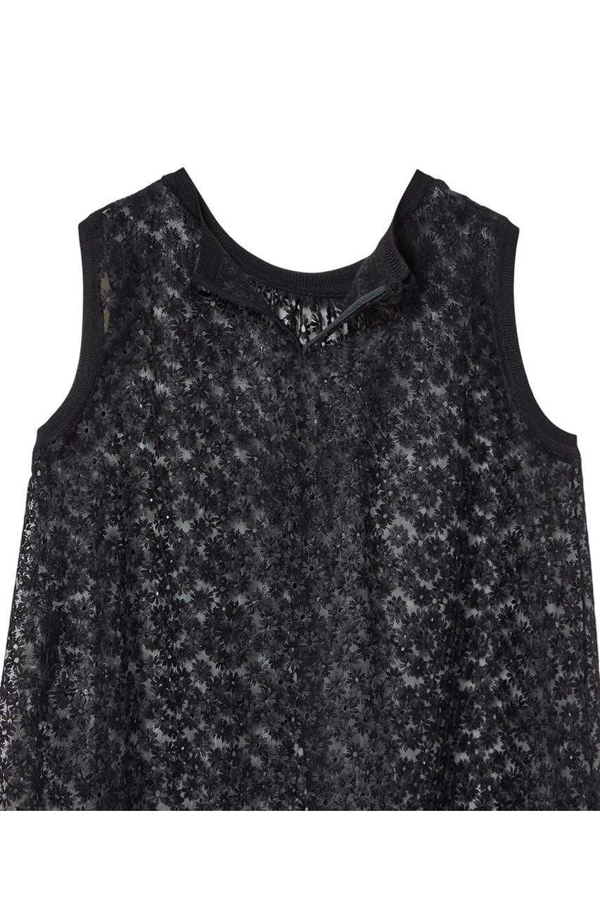 【アナイ/ANAYI】のフラワー刺繍ノースリーブブラウス 人気、トレンドファッション・服の通販 founy(ファニー) 　ファッション　Fashion　レディースファッション　Fashion for Women　トップス・カットソー　Cut & Sew Tops　キャミソール&ノースリーブ　Camisoles & Sleeveless Tops　シャツ・ブラウス・オフィスカジュアル　Elegant Blouses & Button-Ups　おすすめ　Recommended / Our Picks　アイレット　Eyelet Lace　ギャザー　Gathered, Ruffled　チュール　Tulip, Tulip Motif　ドッキング　Docking, Mixed Material　ノースリーブ　Sleeveless, No-Sleeve　フェミニン　Feminine, Girly　フラワー　Flower, Floral　モチーフ　Motif, Design Theme　ランダム　Random, Irregular　再入荷　Restock / Back in Stock　other-4|ID: prp329100004358397 ipo3291000000035051928