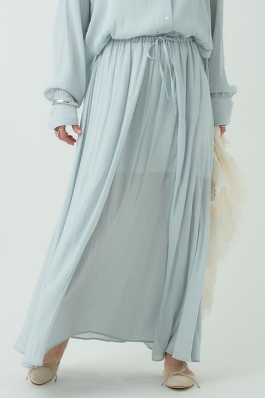 【カオス/Chaos】のフィグムスカート 人気、トレンドファッション・服の通販 founy(ファニー) 　ファッション　Fashion　レディースファッション　Fashion for Women　スカート　Skirts　ロングスカート　Long Skirts / Maxi & Midi Skirts　キュプラ　Cupro, Eco Fabric　シアー　Sheer, See-Through　ジョーゼット　Georgette, Semi-Sheer Fabric　セットアップ　Set-Up, Coordinated Outfit　フロント　Front, Front Design　ペチコート　Petticoat, Underskirt　ロング　Long, Long-Length　春　Spring　other-6|ID: prp329100004358403 ipo3291000000032824885