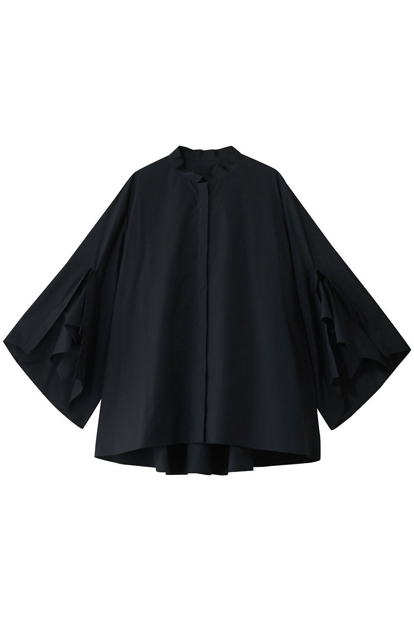 【ル フィル/LE PHIL】のラッフルスリーブブラウス インテリア・キッズ・メンズ・レディースファッション・服の通販 founy(ファニー) 　ファッション　Fashion　レディースファッション　WOMEN　トップス・カットソー　Tops/Tshirt　シャツ/ブラウス　Shirts/Blouses　ショート　Short　スリーブ　Sleeve　ドレープ　Drape　羽織　Haori　ネイビー|ID: prp329100004358415 ipo3291000000030840793