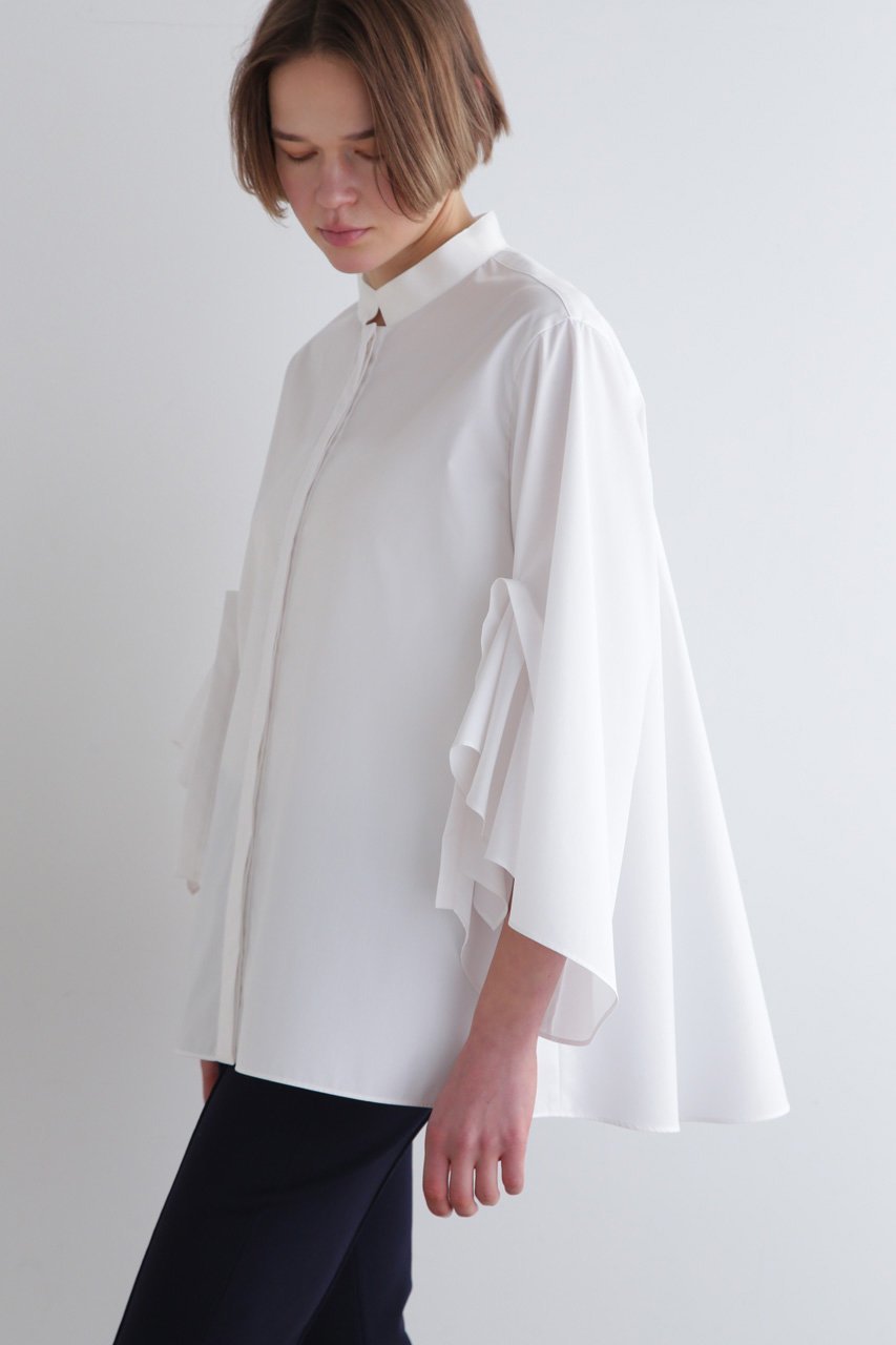 【ル フィル/LE PHIL】のラッフルスリーブブラウス 人気、トレンドファッション・服の通販 founy(ファニー) 　ファッション　Fashion　レディースファッション　WOMEN　トップス・カットソー　Tops/Tshirt　シャツ/ブラウス　Shirts/Blouses　ショート　Short　スリーブ　Sleeve　ドレープ　Drape　羽織　Haori　other-2|ID: prp329100004358415 ipo3291000000031343964