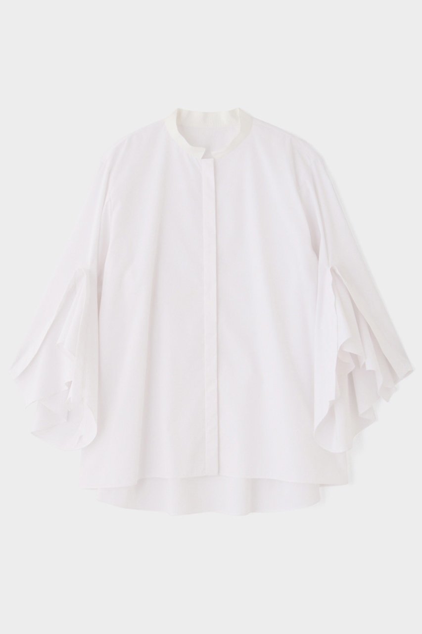 【ル フィル/LE PHIL】のラッフルスリーブブラウス 人気、トレンドファッション・服の通販 founy(ファニー) 　ファッション　Fashion　レディースファッション　Fashion for Women　トップス・カットソー　Cut & Sew Tops　シャツ・ブラウス・オフィスカジュアル　Elegant Blouses & Button-Ups　ショート　Short, Short Length　スリーブ　Sleeve, Long Sleeve / Short Sleeve　ドレープ　Drape, Draping Fabric　羽織　Haori, Light Jacket　 other-1|ID: prp329100004358415 ipo3291000000032858993