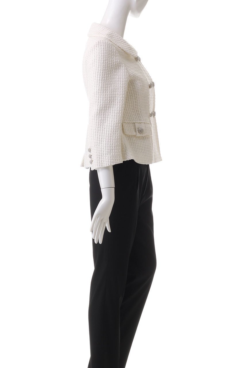 【エムダブリュー/MW】のダブルボタン ワッフルラメツィードジャケット 人気、トレンドファッション・服の通販 founy(ファニー) 　ファッション　Fashion　レディースファッション　Fashion for Women　アウター　Coat / Outerwear Collection　レディースジャケット・軽アウター　Jackets　ショート　Short, Short Length　ジャケット　Jacket, Outerwear　ジュエリー　Jewelry, Accessories　ダブル　Double, Double-Breasted　ツイード　Twill, Twill Weave　リュクス　Luxury, Elegant, High-End, Chic　other-3|ID: prp329100004358430 ipo3291000000032959264