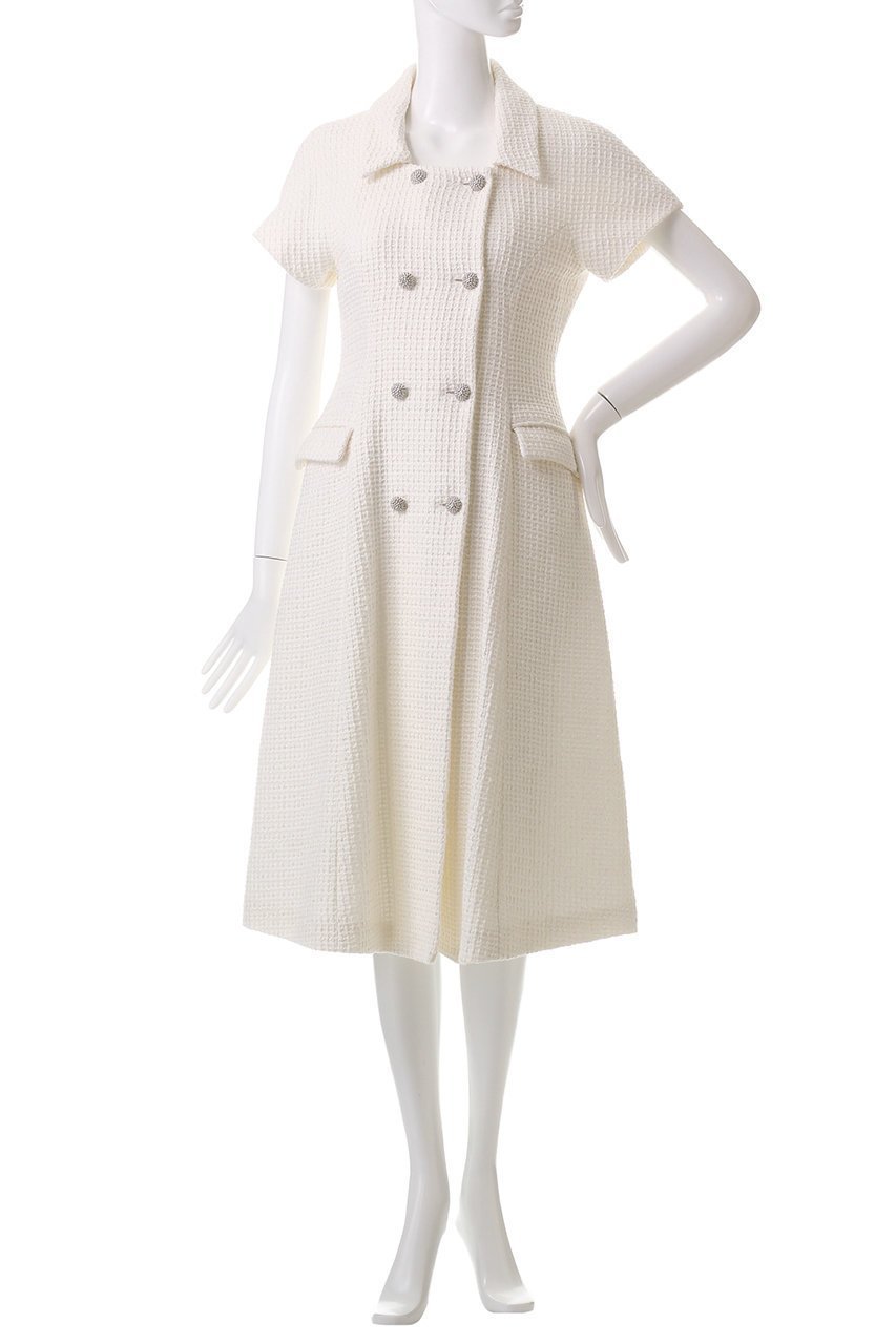 【エムダブリュー/MW】のワッフルラメツツイード ドレス 人気、トレンドファッション・服の通販 founy(ファニー) 　ファッション　Fashion　レディースファッション　Fashion for Women　ワンピース　Dresses　フォーマル・パーティードレス・結婚式用ドレス　Elegant & Casual Dresses　チュニック　Tunic Tops & Dresses　チュニック　Tunic, Long Top　ツイード　Twill, Twill Weave　ドレス　Dress, One-Piece　フィット　Fit, Slim Fit　フレア　Flare, Flared　ロング　Long, Long-Length　羽織　Haori, Light Jacket　other-2|ID: prp329100004358431 ipo3291000000035585293