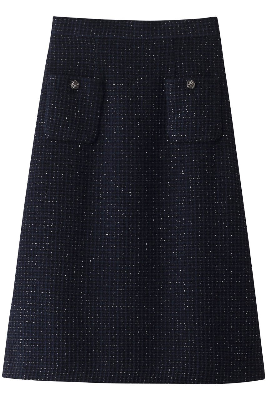 【エムダブリュー/MW】のワッフルラメツイード スカート インテリア・キッズ・メンズ・レディースファッション・服の通販 founy(ファニー) 　ファッション　Fashion　レディースファッション　Fashion for Women　スカート　Skirts　ロングスカート　Long Skirts / Maxi & Midi Skirts　おすすめ　Recommended / Our Picks　ジャケット　Jacket, Outerwear　セットアップ　Set-Up, Coordinated Outfit　ツイード　Twill, Twill Weave　ポケット　Pocket, Pocket Detail　ロング　Long, Long-Length　エレガント 上品　Elegant　ネイビー|ID: prp329100004358432 ipo3291000000032824537