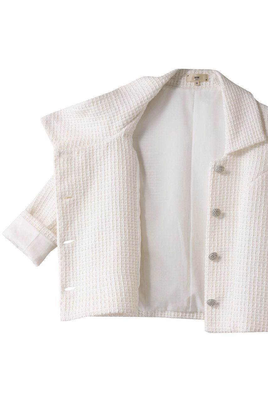 【エムダブリュー/MW】のワッフルラメツイード ジャケット 人気、トレンドファッション・服の通販 founy(ファニー) 　ファッション　Fashion　レディースファッション　WOMEN　アウター　Coat Outerwear　ジャケット　Jackets　おすすめ　Recommend　ジャケット　Jacket　セットアップ　Set Up　ツィード　Tweed　フレア　Flare　other-6|ID: prp329100004358433 ipo3291000000031344143