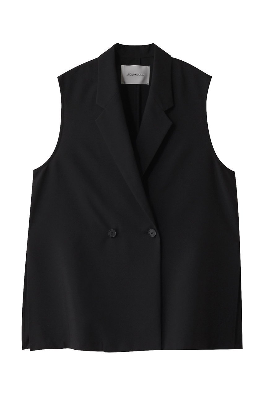 【ミディウミソリッド/MIDIUMISOLID】のtailored gilet.R ジレ インテリア・キッズ・メンズ・レディースファッション・服の通販 founy(ファニー) 　ファッション　Fashion　レディースファッション　WOMEN　アウター　Coat Outerwear　ジャケット　Jackets　2025年　2025　2025春夏・S/S　Ss,Spring/Summer,2025　おすすめ　Recommend　ジャケット　Jacket　スリット　Slit　タンク　Tank　ファブリック　Fabric　ベスト　Vest　夏　Summer　春　Spring　S/S・春夏　Ss・Spring/Summer　black|ID: prp329100004358434 ipo3291000000030462925