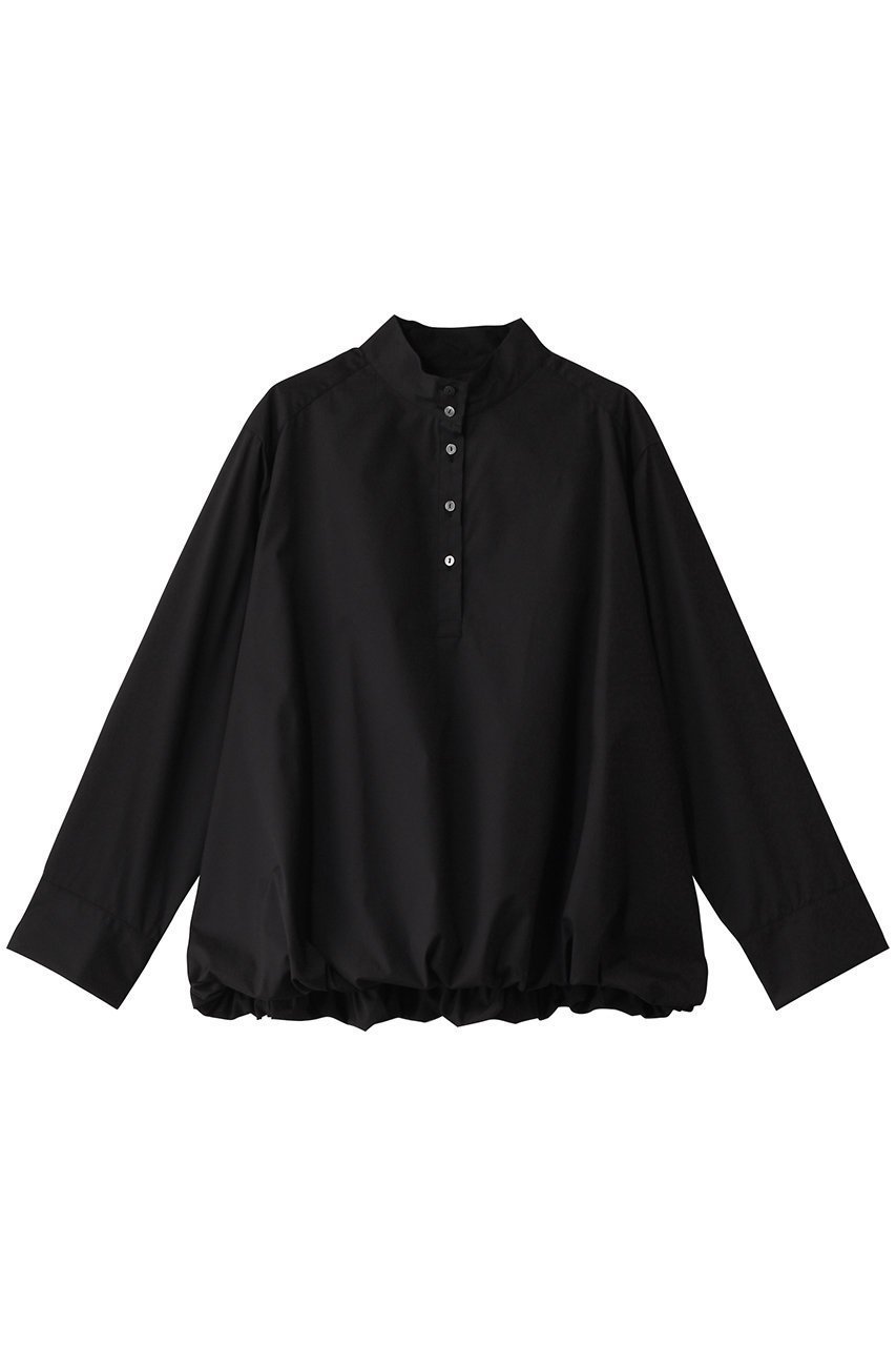 【ミディウミソリッド/MIDIUMISOLID】のballon shirtPO.R シャツ インテリア・キッズ・メンズ・レディースファッション・服の通販 founy(ファニー) 　ファッション　Fashion　レディースファッション　Fashion for Women　トップス・カットソー　Cut & Sew Tops　シャツ・ブラウス・オフィスカジュアル　Elegant Blouses & Button-Ups　スタンド　Stand Collar, Upright Stand　スリーブ　Sleeve, Long Sleeve / Short Sleeve　バルーン　Balloon, Balloon Silhouette　ロング　Long, Long-Length　black|ID: prp329100004358436 ipo3291000000034336401