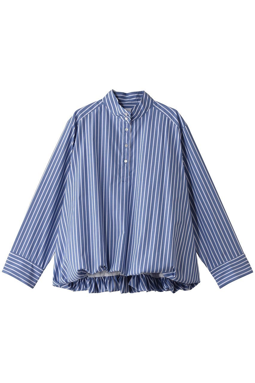 【ミディウミソリッド/MIDIUMISOLID】のballon shirtPO.R シャツ インテリア・キッズ・メンズ・レディースファッション・服の通販 founy(ファニー) 　ファッション　Fashion　レディースファッション　Fashion for Women　トップス・カットソー　Cut & Sew Tops　シャツ・ブラウス・オフィスカジュアル　Elegant Blouses & Button-Ups　スタンド　Stand Collar, Upright Stand　スリーブ　Sleeve, Long Sleeve / Short Sleeve　バルーン　Balloon, Balloon Silhouette　ロング　Long, Long-Length　l.blue|ID: prp329100004358436 ipo3291000000034970932