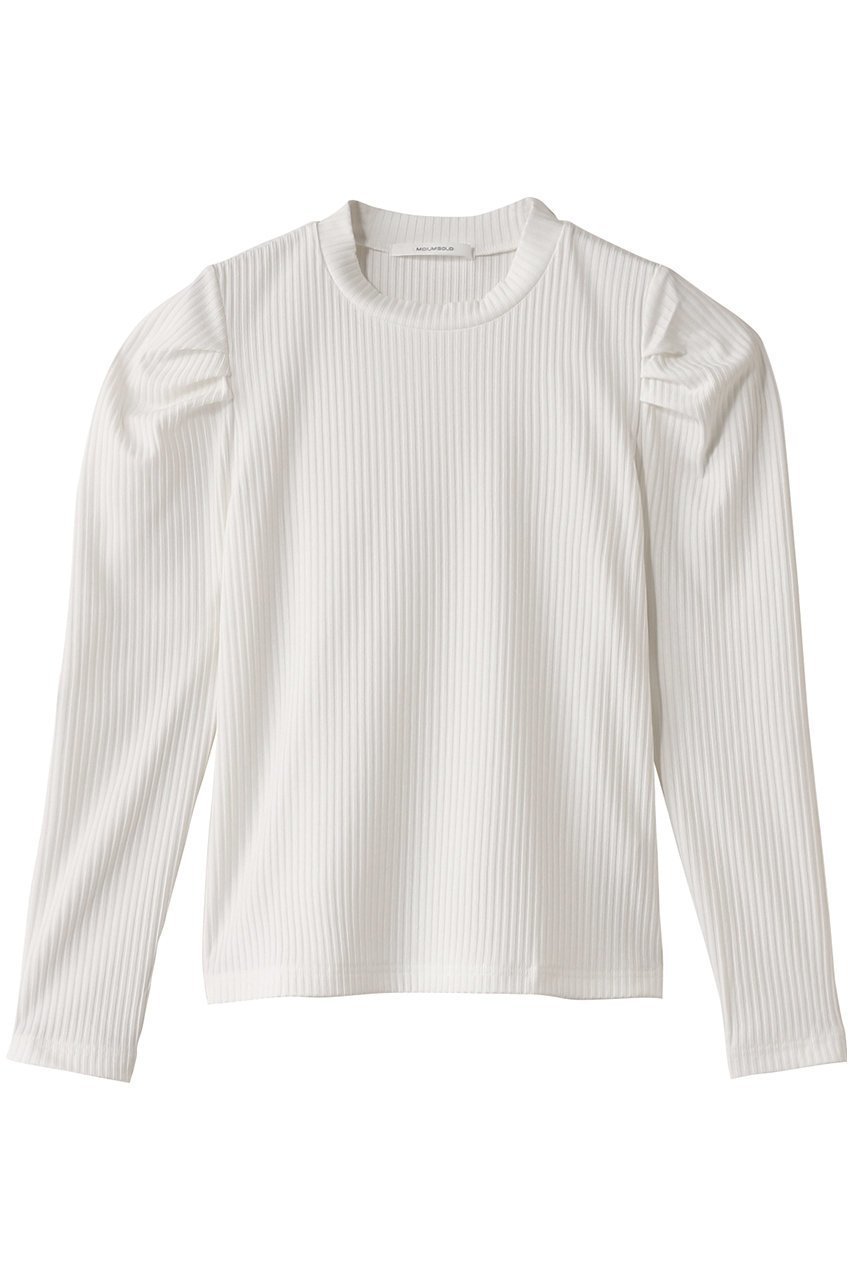 【ミディウミソリッド/MIDIUMISOLID】のpower shoulder rib PO.S プルオーバー インテリア・キッズ・メンズ・レディースファッション・服の通販 founy(ファニー) 　ファッション　Fashion　レディースファッション　Fashion for Women　トップス・カットソー　Cut & Sew Tops　シャツ・ブラウス・オフィスカジュアル　Elegant Blouses & Button-Ups　ロングTシャツ・Tシャツ　Longline T-Shirts & Tees　カジュアルプルオーバー・ニットトップス　Pullovers & Knit Tops / Casual Pullovers　カットソー・ベーシックTシャツ　Cut-and-Sewn Tops / Stretch Tees & Basics　なめらか　Smooth, Silky Texture　インナー　Innerwear　エレガント 上品　Elegant　コンパクト　Compact, Small Size　シンプル　Simple, Minimal　スリーブ　Sleeve, Long Sleeve / Short Sleeve　リュクス　Luxury, Elegant, High-End, Chic　ロング　Long, Long-Length　off white|ID: prp329100004358438 ipo3291000000032883051