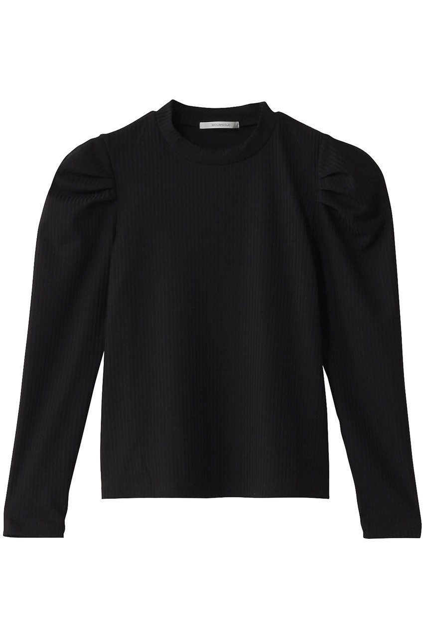【ミディウミソリッド/MIDIUMISOLID】のpower shoulder rib PO.S プルオーバー インテリア・キッズ・メンズ・レディースファッション・服の通販 founy(ファニー) 　ファッション　Fashion　レディースファッション　Fashion for Women　トップス・カットソー　Cut & Sew Tops　シャツ・ブラウス・オフィスカジュアル　Elegant Blouses & Button-Ups　ロングTシャツ・Tシャツ　Longline T-Shirts & Tees　カジュアルプルオーバー・ニットトップス　Pullovers & Knit Tops / Casual Pullovers　カットソー・ベーシックTシャツ　Cut-and-Sewn Tops / Stretch Tees & Basics　なめらか　Smooth, Silky Texture　インナー　Innerwear　エレガント 上品　Elegant　コンパクト　Compact, Small Size　シンプル　Simple, Minimal　スリーブ　Sleeve, Long Sleeve / Short Sleeve　リュクス　Luxury, Elegant, High-End, Chic　ロング　Long, Long-Length　black|ID: prp329100004358438 ipo3291000000032883059