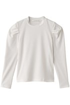 【ミディウミソリッド/MIDIUMISOLID】のpower shoulder rib PO.S プルオーバー 人気、トレンドファッション・服の通販 founy(ファニー) ファッション Fashion レディースファッション Fashion for Women トップス・カットソー Cut & Sew Tops シャツ・ブラウス・オフィスカジュアル Elegant Blouses & Button-Ups ロングTシャツ・Tシャツ Longline T-Shirts & Tees カジュアルプルオーバー・ニットトップス Pullovers & Knit Tops / Casual Pullovers カットソー・ベーシックTシャツ Cut-and-Sewn Tops / Stretch Tees & Basics なめらか Smooth, Silky Texture インナー Innerwear エレガント 上品 Elegant コンパクト Compact, Small Size シンプル Simple, Minimal スリーブ Sleeve, Long Sleeve / Short Sleeve リュクス Luxury, Elegant, High-End, Chic ロング Long, Long-Length thumbnail off white|ID: prp329100004358438 ipo3291000000034969205