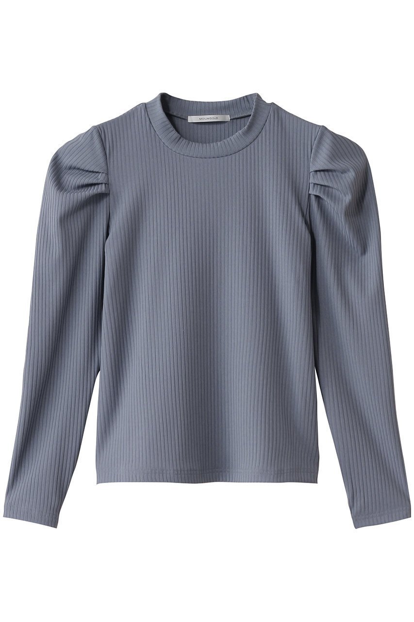 【ミディウミソリッド/MIDIUMISOLID】のpower shoulder rib PO.S プルオーバー インテリア・キッズ・メンズ・レディースファッション・服の通販 founy(ファニー) 　ファッション　Fashion　レディースファッション　Fashion for Women　トップス・カットソー　Cut & Sew Tops　シャツ・ブラウス・オフィスカジュアル　Elegant Blouses & Button-Ups　ロングTシャツ・Tシャツ　Longline T-Shirts & Tees　カジュアルプルオーバー・ニットトップス　Pullovers & Knit Tops / Casual Pullovers　カットソー・ベーシックTシャツ　Cut-and-Sewn Tops / Stretch Tees & Basics　なめらか　Smooth, Silky Texture　インナー　Innerwear　エレガント 上品　Elegant　コンパクト　Compact, Small Size　シンプル　Simple, Minimal　スリーブ　Sleeve, Long Sleeve / Short Sleeve　リュクス　Luxury, Elegant, High-End, Chic　ロング　Long, Long-Length　l.blue|ID: prp329100004358438 ipo3291000000034969206