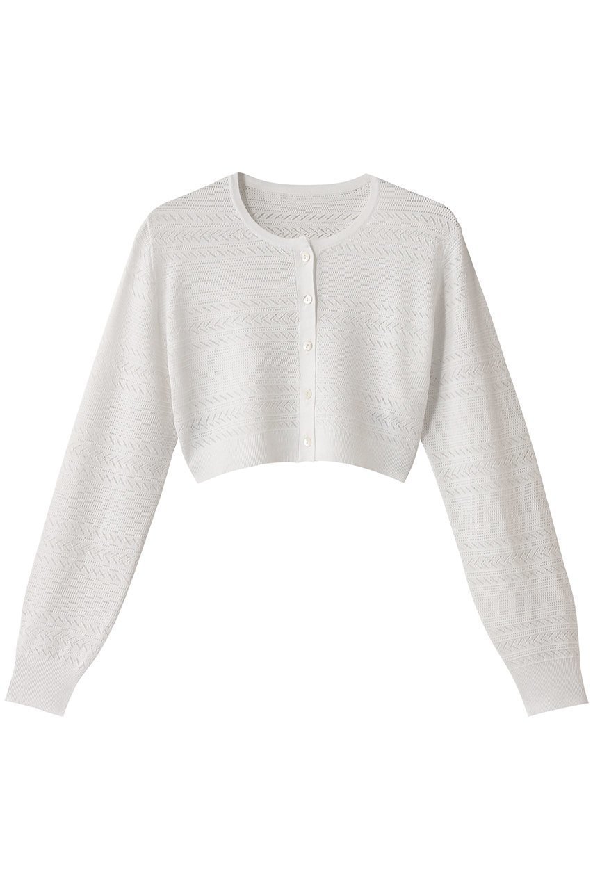 【ミディウミソリッド/MIDIUMISOLID】のlace knitting short CD.S カーディガン 人気、トレンドファッション・服の通販 founy(ファニー) 　ファッション　Fashion　レディースファッション　Fashion for Women　トップス・カットソー　Cut & Sew Tops　ニット　Knit Tops & Sweaters　カーディガン・羽織り　Layered Style Cardigans　カーディガン　Cardigan, Knitwear　シアー　Sheer, See-Through　ショート　Short, Short Length　トレンド　Trend, Trending Now　バランス　Balance, Style Balance　フロント　Front, Front Design　ボトム　Bottoms, Lower Wear　レース　Lace, Lace Fabric　ワイド　Wide, Wide Fit　今季　This Season, Current Season　 other-1|ID: prp329100004358440 ipo3291000000032952662
