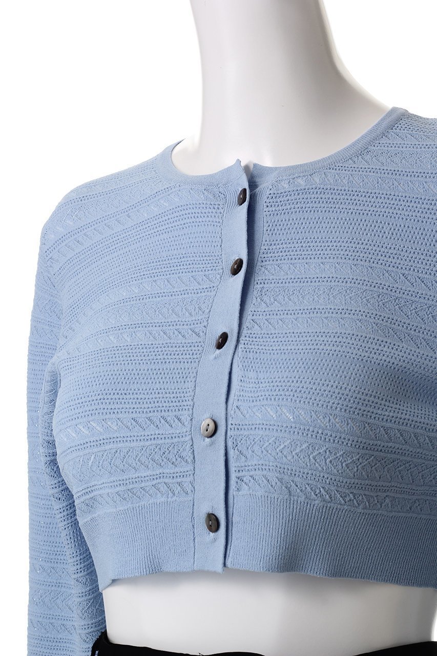 【ミディウミソリッド/MIDIUMISOLID】のlace knitting short CD.S カーディガン 人気、トレンドファッション・服の通販 founy(ファニー) 　ファッション　Fashion　レディースファッション　Fashion for Women　トップス・カットソー　Cut & Sew Tops　ニット　Knit Tops & Sweaters　カーディガン・羽織り　Layered Style Cardigans　カーディガン　Cardigan, Knitwear　シアー　Sheer, See-Through　ショート　Short, Short Length　トレンド　Trend, Trending Now　バランス　Balance, Style Balance　フロント　Front, Front Design　ボトム　Bottoms, Lower Wear　レース　Lace, Lace Fabric　ワイド　Wide, Wide Fit　今季　This Season, Current Season　other-5|ID: prp329100004358440 ipo3291000000032952689