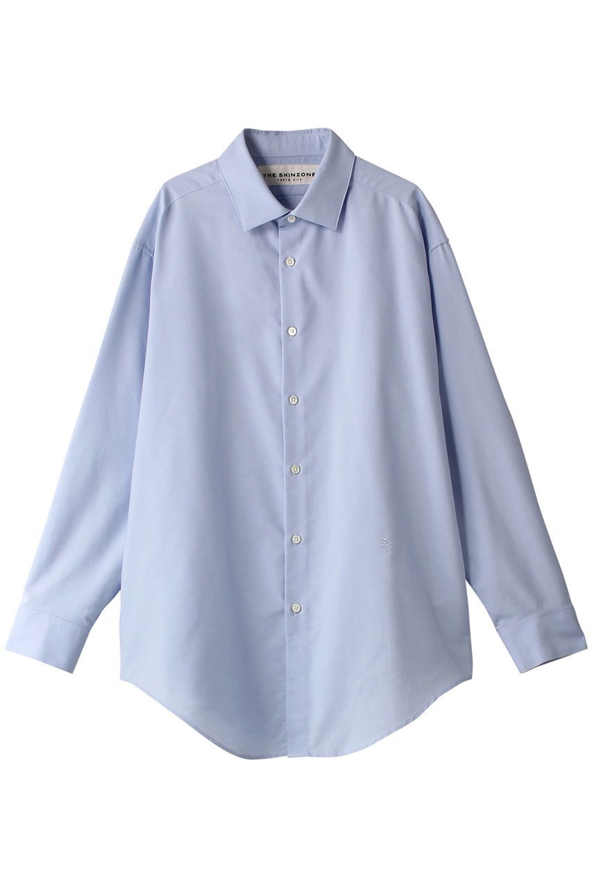 【シンゾーン/Shinzone】のオックスフォードドレスシャツ インテリア・キッズ・メンズ・レディースファッション・服の通販 founy(ファニー) 　ファッション　Fashion　レディースファッション　Fashion for Women　トップス・カットソー　Cut & Sew Tops　シャツ・ブラウス・オフィスカジュアル　Elegant Blouses & Button-Ups　ワンピース　Dresses　フォーマル・パーティードレス・結婚式用ドレス　Elegant & Casual Dresses　スリーブ　Sleeve, Long Sleeve / Short Sleeve　ドレス　Dress, One-Piece　ロング　Long, Long-Length　ビジネス 仕事 通勤　Business / Work / Commuting　定番　Standard, Basic Item　羽織　Haori, Light Jacket　ブルー|ID: prp329100004358453 ipo3291000000032859938