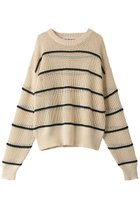 【シンゾーン/Shinzone】のC/LI メッシュストライプニット ホワイト|ID: prp329100004358458 ipo3291000000032953132