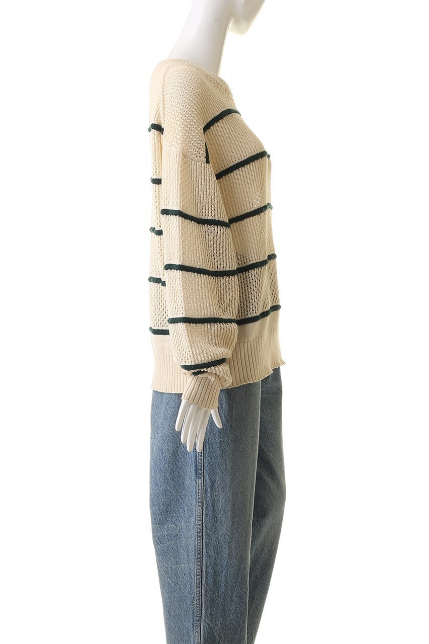 【シンゾーン/Shinzone】のC/LI メッシュストライプニット 人気、トレンドファッション・服の通販 founy(ファニー) 　ファッション　Fashion　レディースファッション　Fashion for Women　トップス・カットソー　Cut & Sew Tops　ニット　Knit Tops & Sweaters　カジュアルプルオーバー・ニットトップス　Pullovers & Knit Tops / Casual Pullovers　ストライプ　Stripe, Striped Pattern　デニム　Denim, Jeans Material　トレンド　Trend, Trending Now　プリーツ　Pleats, Pleated　メッシュ　Mesh, Net Fabric　リネン　Linen, Linen Fabric　other-3|ID: prp329100004358458 ipo3291000000032953137