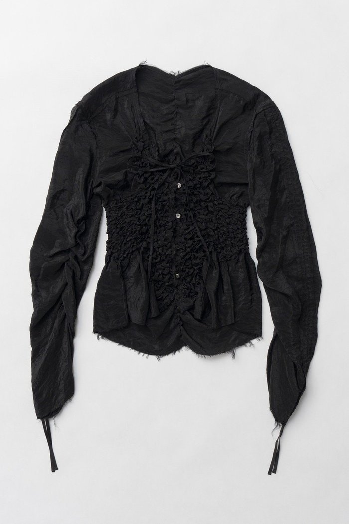【プランク プロジェクト/PRANK PROJECT】のシャーリングトップ / Shirring Top インテリア・キッズ・メンズ・レディースファッション・服の通販 founy(ファニー) https://founy.com/ ファッション Fashion レディースファッション WOMEN トップス・カットソー Tops/Tshirt シャツ/ブラウス Shirts/Blouses カッティング Cutting サテン Satin シアー Sheer シェイプ Shape シャーリング Shirring スリーブ Sleeve フィット Fit ボトム Bottom ロング Long 今季 This Season 再入荷 Restock/Back In Stock/Re Arrival 羽織 Haori |ID: prp329100004359675 ipo3291000000030474069