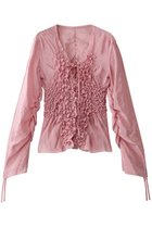 【プランク プロジェクト/PRANK PROJECT】のシャーリングトップ / Shirring Top 人気、トレンドファッション・服の通販 founy(ファニー) ファッション Fashion レディースファッション Fashion for Women トップス・カットソー Cut & Sew Tops シャツ・ブラウス・オフィスカジュアル Elegant Blouses & Button-Ups カッティング Cutting Detail サテン Satin, Glossy Fabric シアー Sheer, See-Through シェイプ Shape, Slim Fit シャーリング Shirring, Ruched スリーブ Sleeve, Long Sleeve / Short Sleeve フィット Fit, Slim Fit ボトム Bottoms, Lower Wear ロング Long, Long-Length 今季 This Season, Current Season 羽織 Haori, Light Jacket thumbnail PNK(ピンク)|ID: prp329100004359675 ipo3291000000035387284