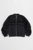 【プランク プロジェクト/PRANK PROJECT】の【2/1 0:00販売開始】シャーリングレースブルゾン / Shirring Lace Blouson BLK(ブラック)|ID:prp329100004359677