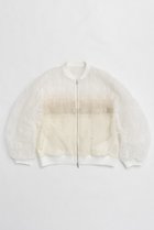 【プランク プロジェクト/PRANK PROJECT】の【2/1 0:00販売開始】シャーリングレースブルゾン / Shirring Lace Blouson WHT(ホワイト)|ID:prp329100004359677