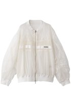 【プランク プロジェクト/PRANK PROJECT】のシャーリングレースブルゾン / Shirring Lace Blouson WHT(ホワイト)|ID: prp329100004359677 ipo3291000000032957431